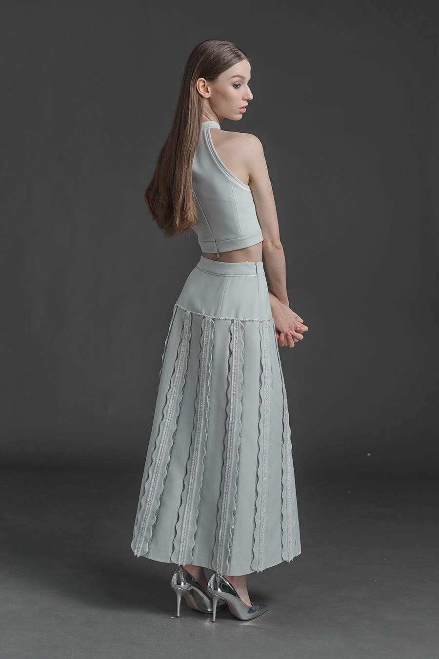 n.k atelier millefeuille lace skirt スカート